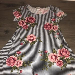 T M G rose flower dress